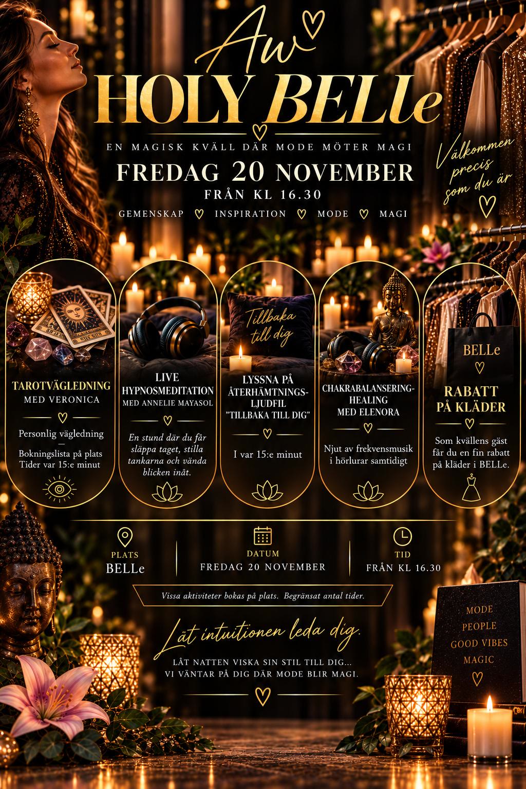 HOLY BELLe – en AW-kväll i november inne i klädbutiken Belle, Nyköping