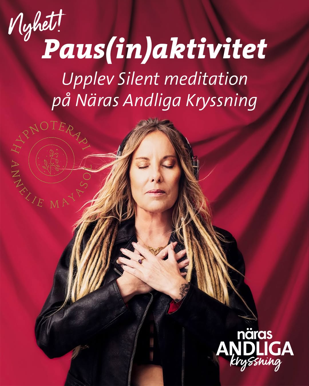 Paus(in)aktivitet – Upplev Silent meditation på Näras Andliga Kryssning med Annelie Mayasol